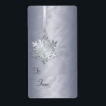 Silver Snowflake Silver Foil Gift Märkre Label Fraktsedel<br><div class="desc">Lägg till något speciellt i helgdag i år med våra Märkre för Silver Snowflake Silver Foil Gift!</div>