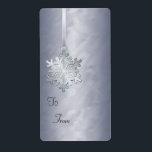 Silver Snowflake Silver Foil Gift Märkre Label Fraktsedel<br><div class="desc">Lägg till något speciellt i helgdag i år med våra Märkre för Silver Snowflake Silver Foil Gift!</div>