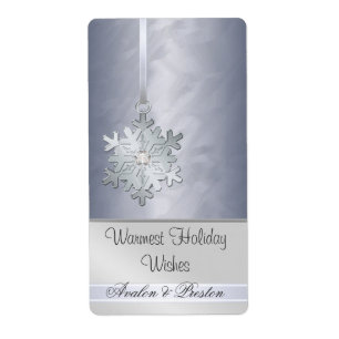 Silver Snowflake Silver judel Helgdag Vin Fraktsedel