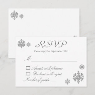 Silver Snowflake Winter Sweet sixteen OSA Kort