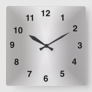 Silver Snyggt 🕰️ 25-årsdagen Speciell Fyrkantig Klocka