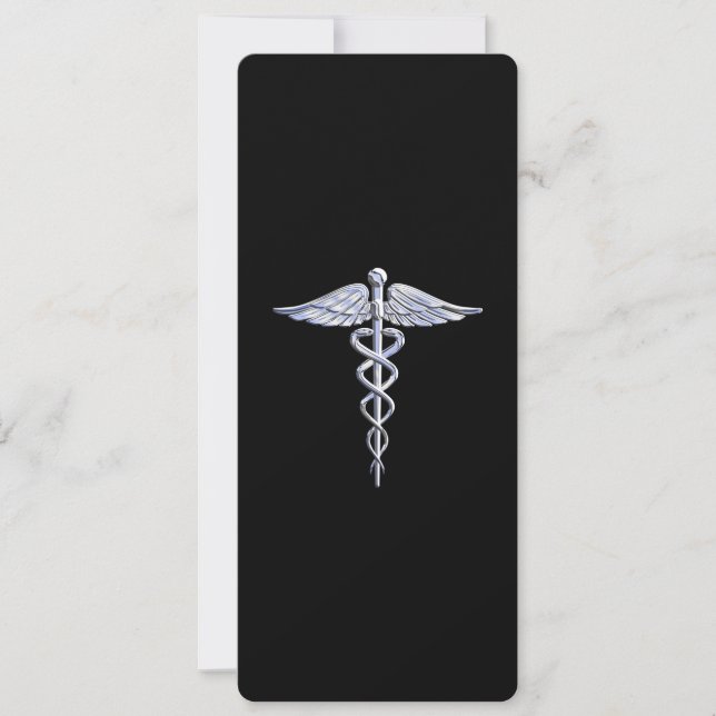 Silver som Caduceus medicintekniska symbol på svar (Framsida)