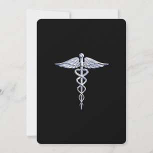 Silver som Caduceus medicintekniska symbol på svar