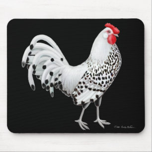 Silver Spangled Hamburg fega Mousepad Musmatta