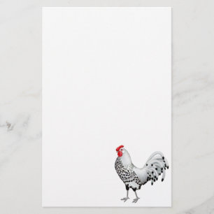 Silver Spangled Hamburg tuppbrevpapper Brevpapper