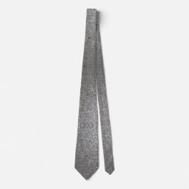 Silver Sparkly Glitter Bröllop Neck Tie Slips
