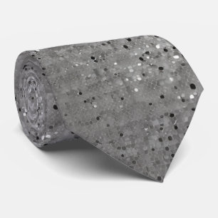 Silver Sparkly Glitter Bröllop Neck Tie Slips