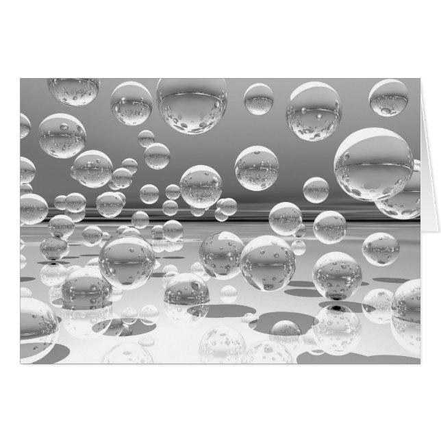 Silver Spheres Hälsningskort (Framsidan Horizontal)