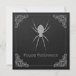 Silver Spider Halloween Inbjudningar