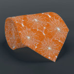 Silver Spindelnät Snöre om Orange Slips<br><div class="desc">Ett invecklat,  upprepande spindelnät snöre mönster när det gäller att skingra silver mot bakgrund av orangen mörk. Perfekt för Halloween. Kan ge en fin spooky att se på en klar vit skjorta.</div>