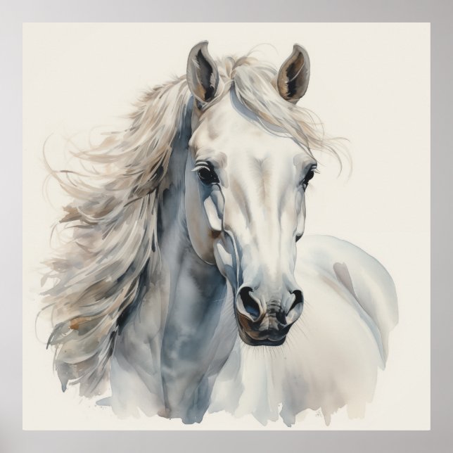 Silver Spirit Animal Horse Poster (Framsidan)