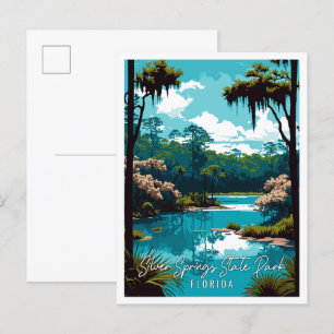 Silver Springs State Park vintage resor Vykort