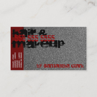 Silver Sprinkles Distress Stil Red and Black Visitkort