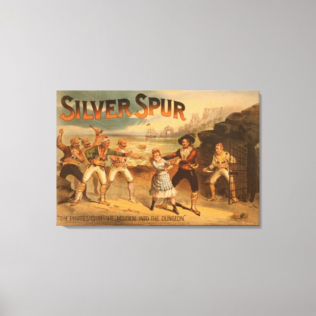 Silver SpurPirates-teatralisk Poster Canvastryck (Framsida)