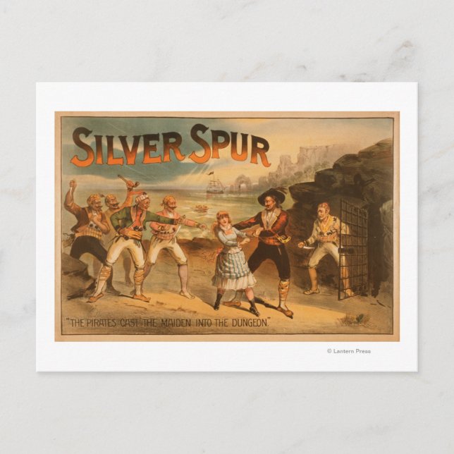 Silver SpurPirates-teatralisk Poster Vykort (Framsida)