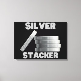 Silver Stacker Silver Squeeze Canvas Wall Art