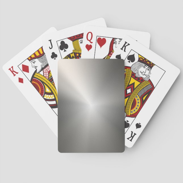 Silver Stainless Steel Metall Casinokort (Baksidan)