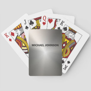 Silver Stainless Steel Metall Casinokort