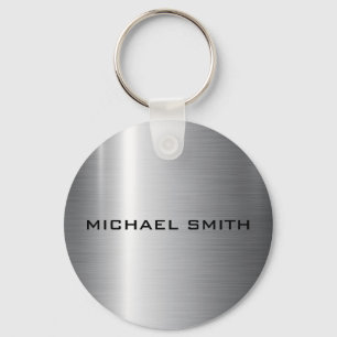 Silver Stainless Steel Metall Nyckelring