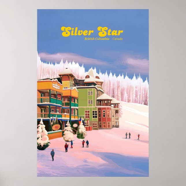 Silver Star Kanada Skidort Resemärke Poster (Framsidan)