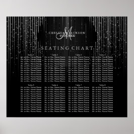 Silver Star Ljus and Black - Sittdiagram Poster