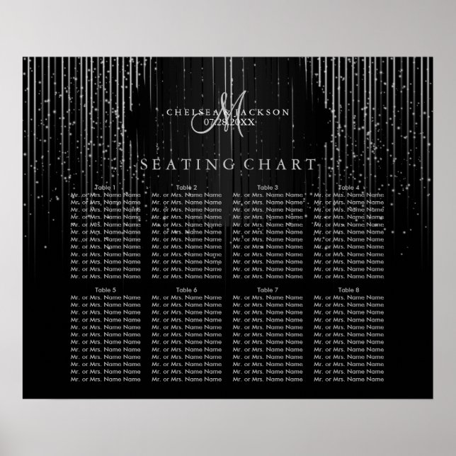 Silver Star Ljus and Black - Sittdiagram Poster (Framsidan)