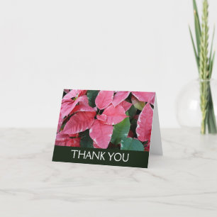 Silver Star Marble Poinsettias Rosa Helgdag Blommi Tack Kort