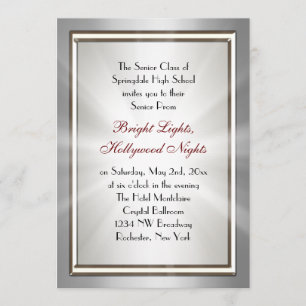 Silver Star Spotlight Prom-inbjudningar Inbjudningar