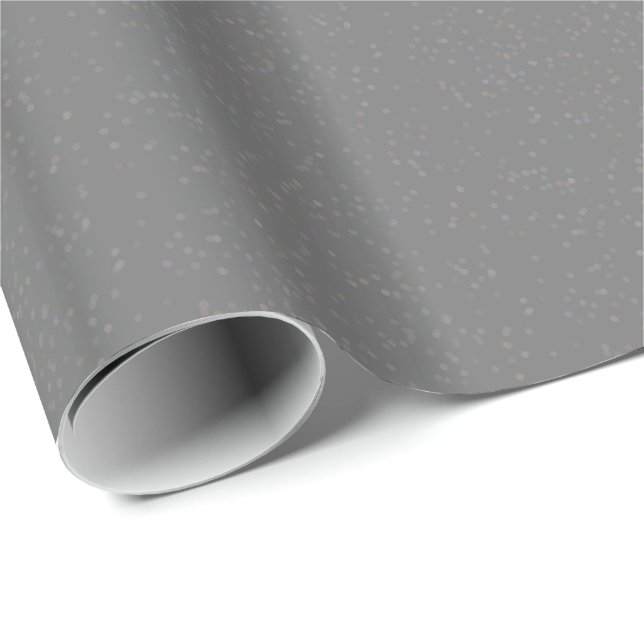 Silver Stardust Konfetti Presentpapper (Rullad Hörn)