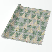 Silver Starlit Julgranspresentpapper