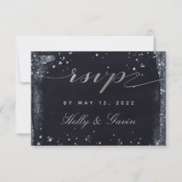 Silver Starry Night Bröllop Mail-In OSA Kort