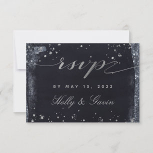 Silver Starry Night Bröllop Mail-In OSA Kort
