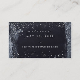 Silver Starry Night Bröllop Online OSA kort