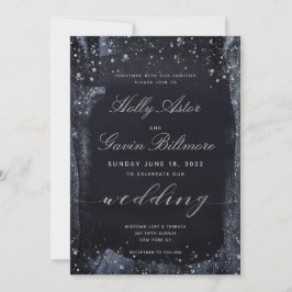 Silver Starry Night Wedding Suite Inbjudningar