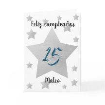 Silver Stars Boy Spain Birthday