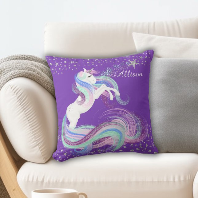 Silver Stars Gnistra Unicorn Kudde (Skapare uppladdad)