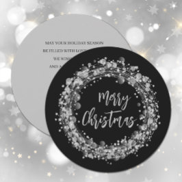 Silver Stars God jul hälsningskort Tack Kort