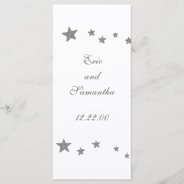 Silver Stars, menykort Meny (Framsida)