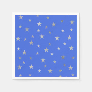 Silver Stars och royal blue Pappersservett