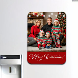 Silver Stars Speciella julfamiljfoto Magnet