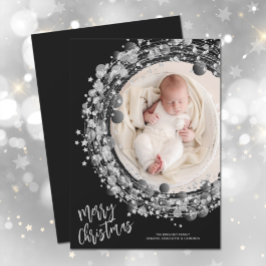 Silver Stars Wandan God jul Photo Julkort