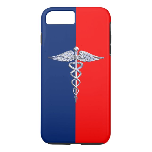 Silver Stil Caduceus Medical Symbol League Case-Mate iPhone Skal (Baksida)