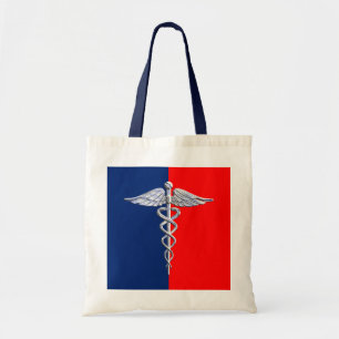 Silver Stil Caduceus Medical Symbol League Tygkasse