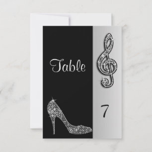 Silver Stiletto & Diskantnyckel Inbjudningar