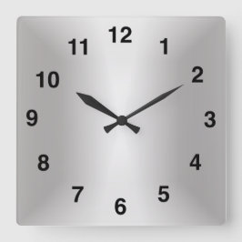 Silver Stilfull 🕰️ 25-årsjubileum Special Fyrkantig Klocka