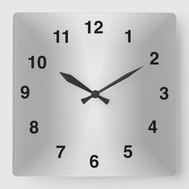 Silver Stilfull 🕰️ 25-årsjubileum Special Fyrkantig Klocka (Framsida)