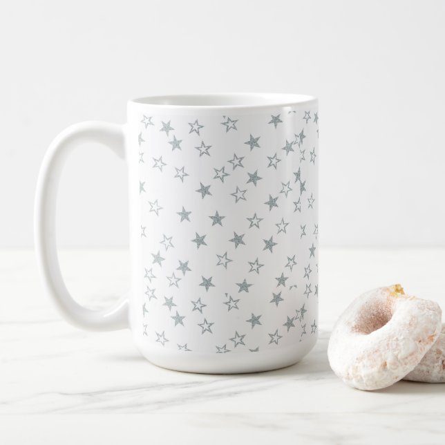 Silver stjärnor kaffemugg (Med munk)