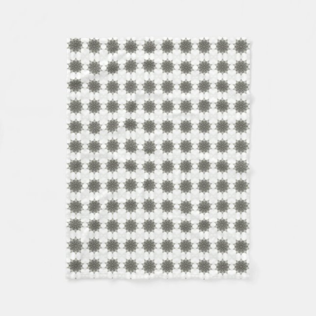 Silver stjärnorns geometriska mönster fleecefilt (Framsidan)