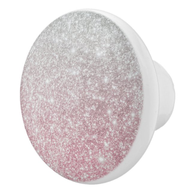 Silver Stone Gary Guld Marble Lila Glitter Ceram Knopp (Höger)