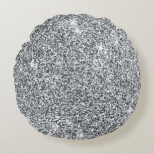 Silver Stone Gary Guld Marble Lila Glitter Rund Kudde